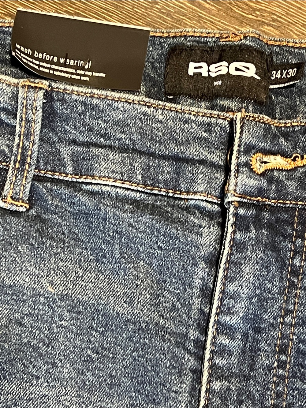 RSQ- Men's Straight-Leg Blue Jeans - Picture 3 of 6